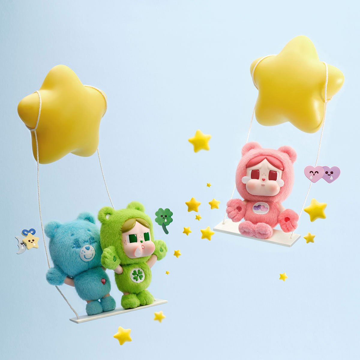 CRYBABY × Care Bears ぬいぐるみキーホルダー | ポップマート
