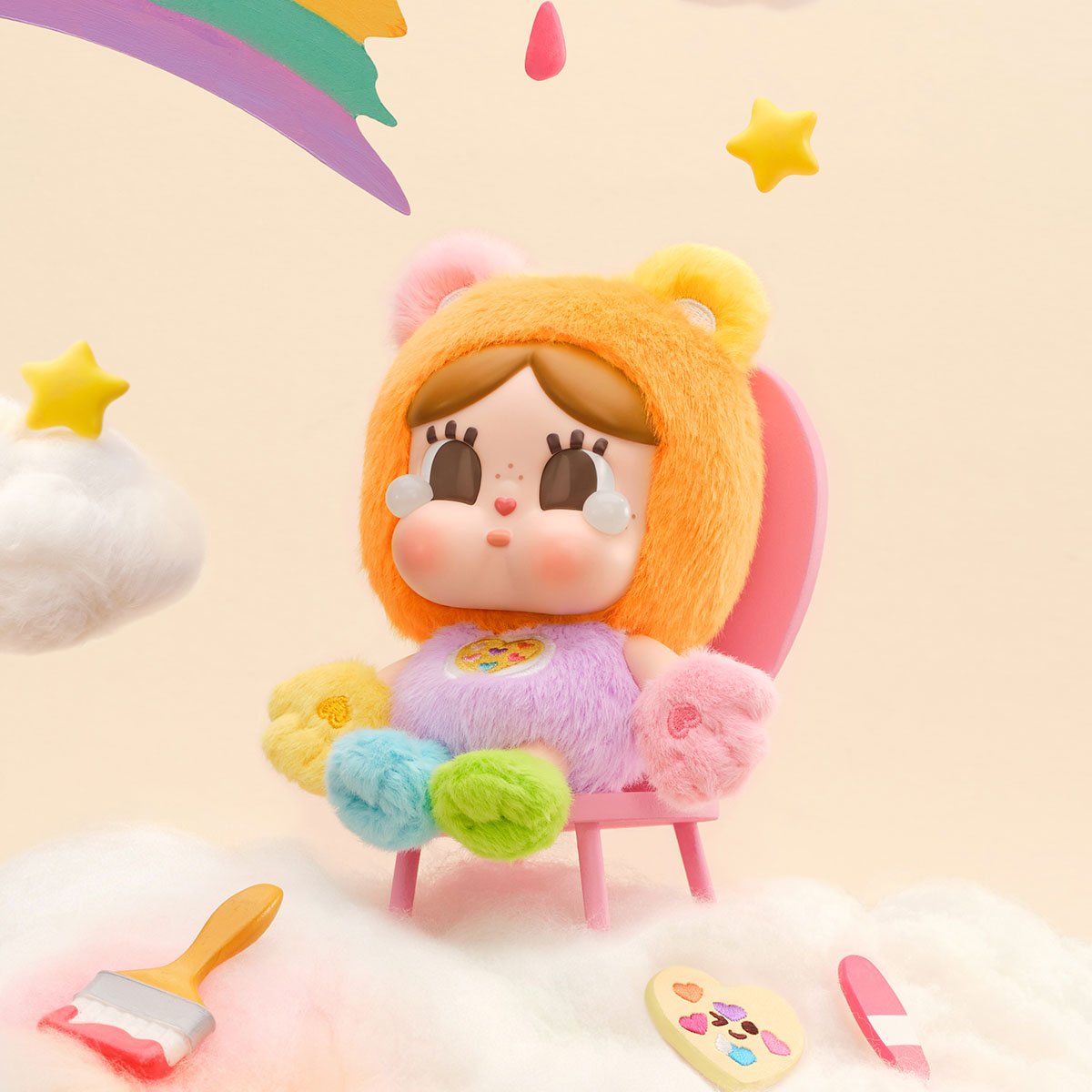 CRYBABY × Care Bears ぬいぐるみキーホルダー | ポップマート