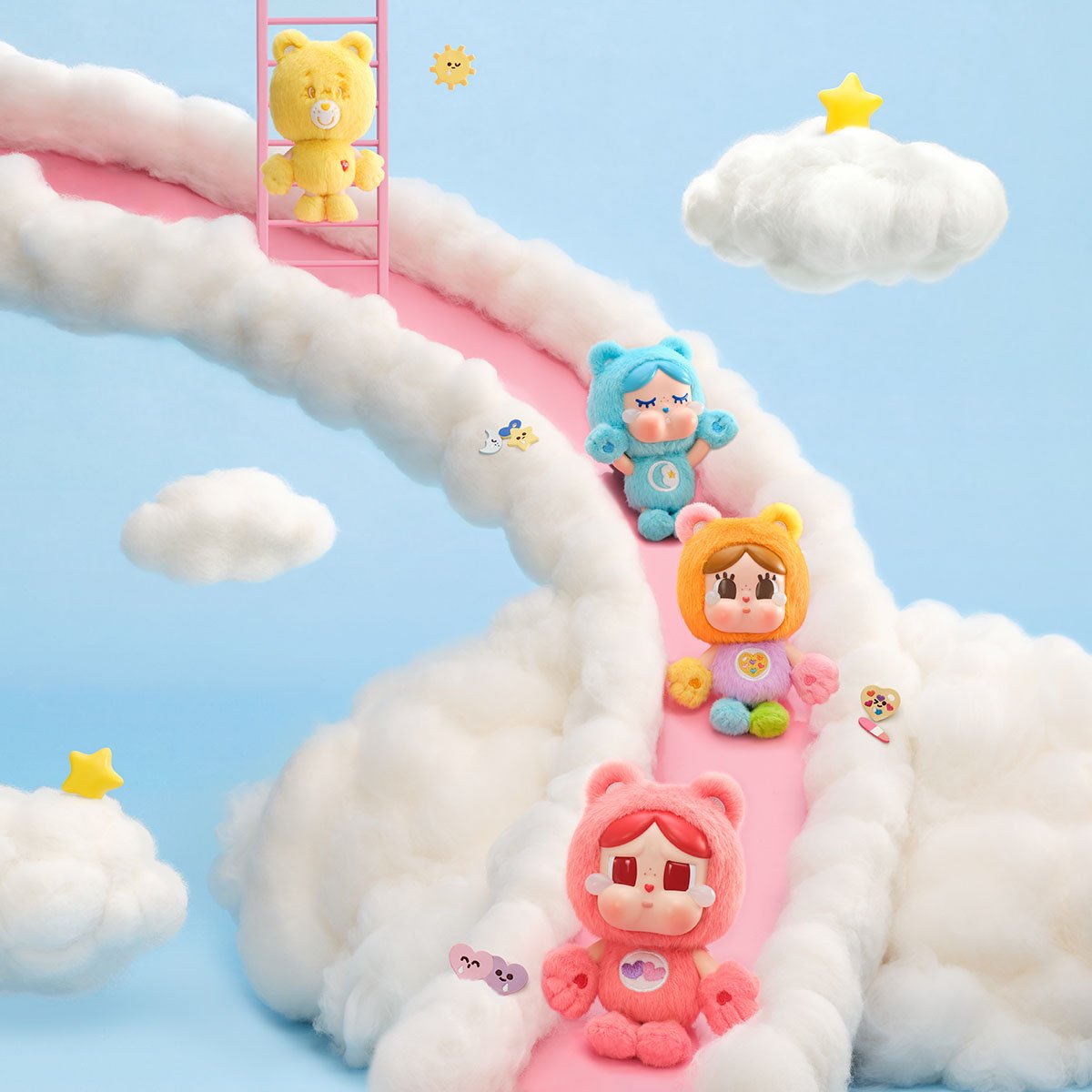 CRYBABY × Care Bears ぬいぐるみキーホルダー | ポップマート