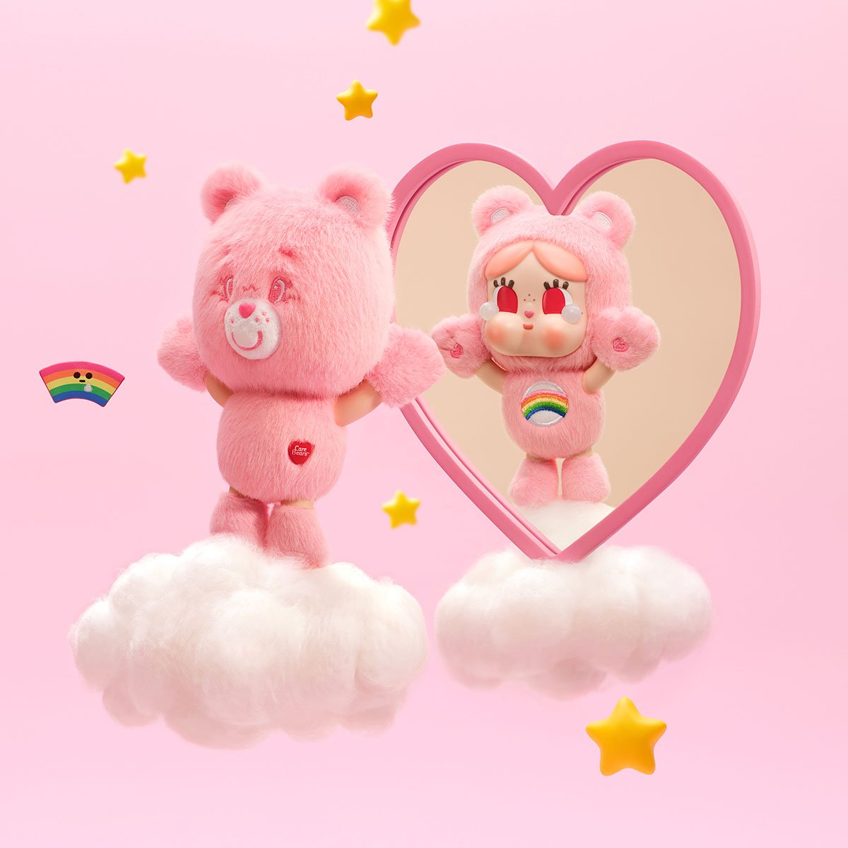 CRYBABY × Care Bears ぬいぐるみキーホルダー | ポップマート