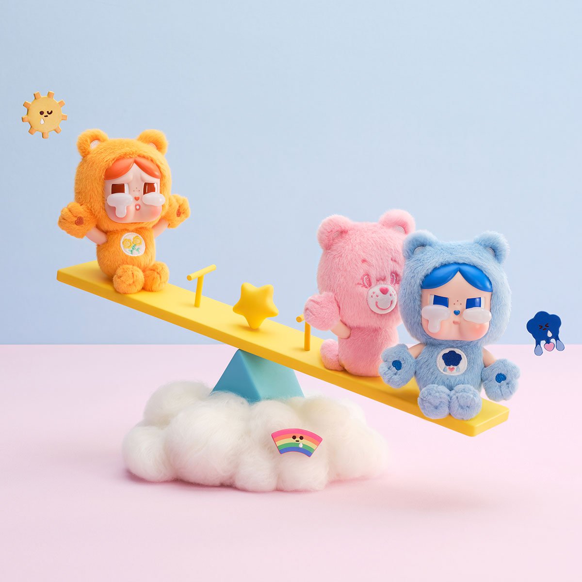 CRYBABY × Care Bears ぬいぐるみキーホルダー | ポップマート