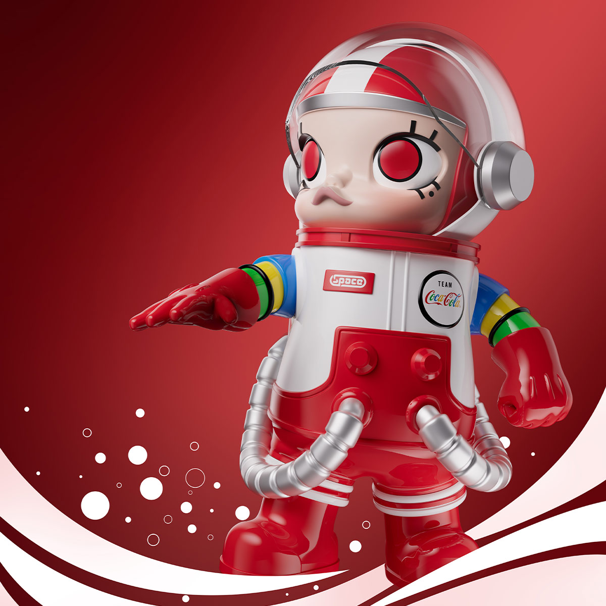MEGA SPACE MOLLY 400% TEAM COCA-COLA | POP MART (Singapore)