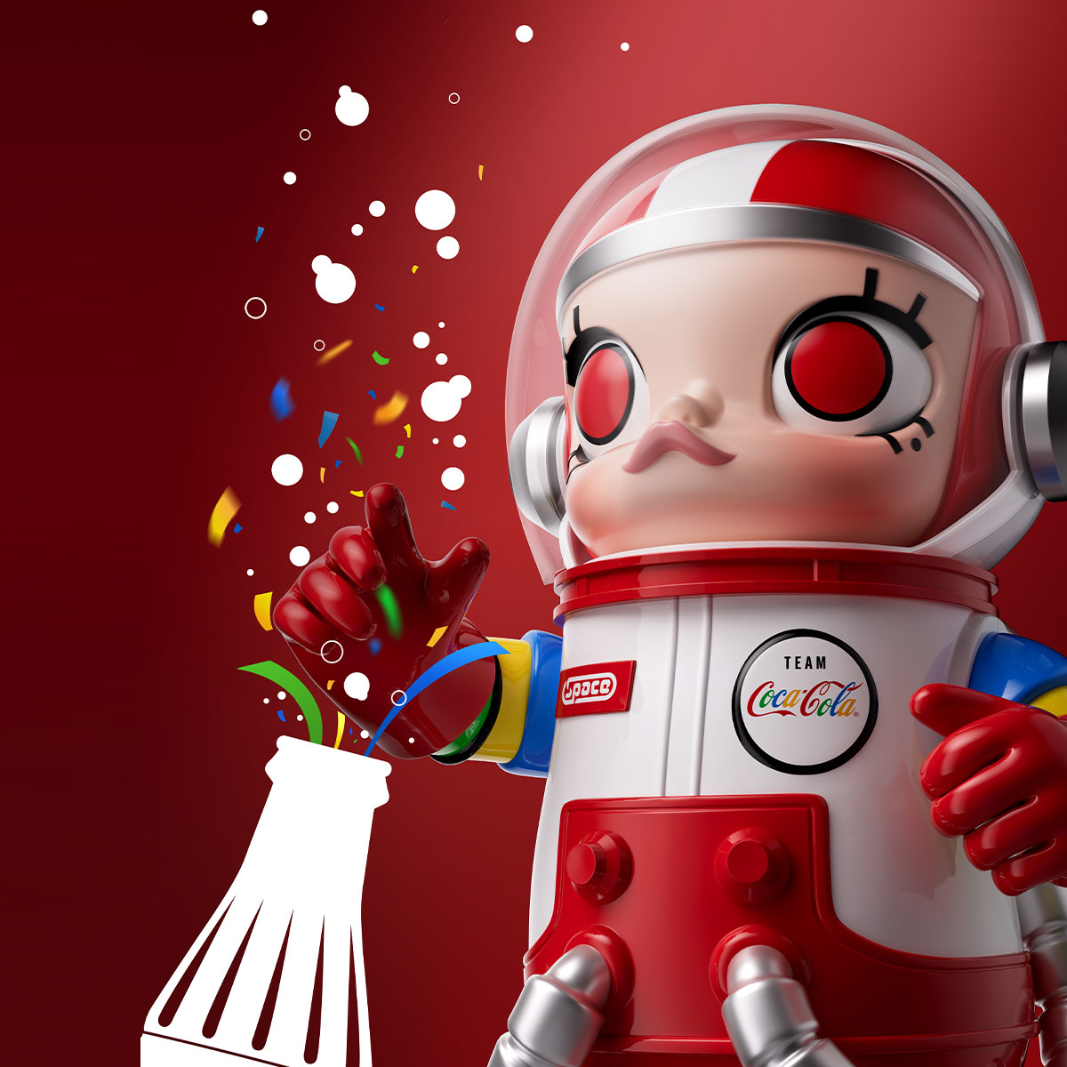 MEGA SPACE MOLLY 400% TEAM COCA-COLA | POP MART (Singapore)
