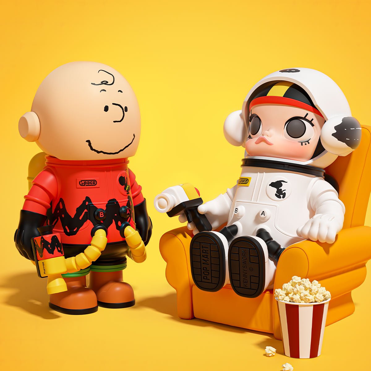 MEGA SPACE MOLLY 100% チャーリーブラウン＆スヌーピー MEGA SPACE MOLLY 100% Charlie Brown & Snoopy | POP MART (Japan)
