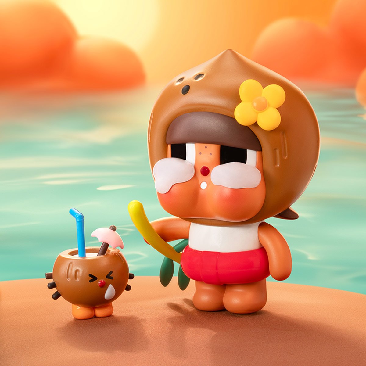 POPMART CRYBABY COCONUT 未開封 2点セット LABUBU Crybaby Coconut フィギュア ブラウン | ポップマート