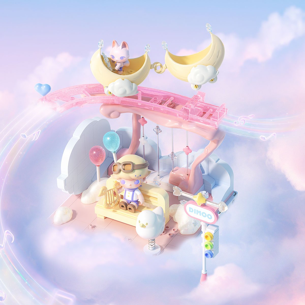 DIMOO Dream Melody シリーズブロックフィ ギュア 全セット DIMOO Dream Melody Series Blocks | POP MART (Australia)