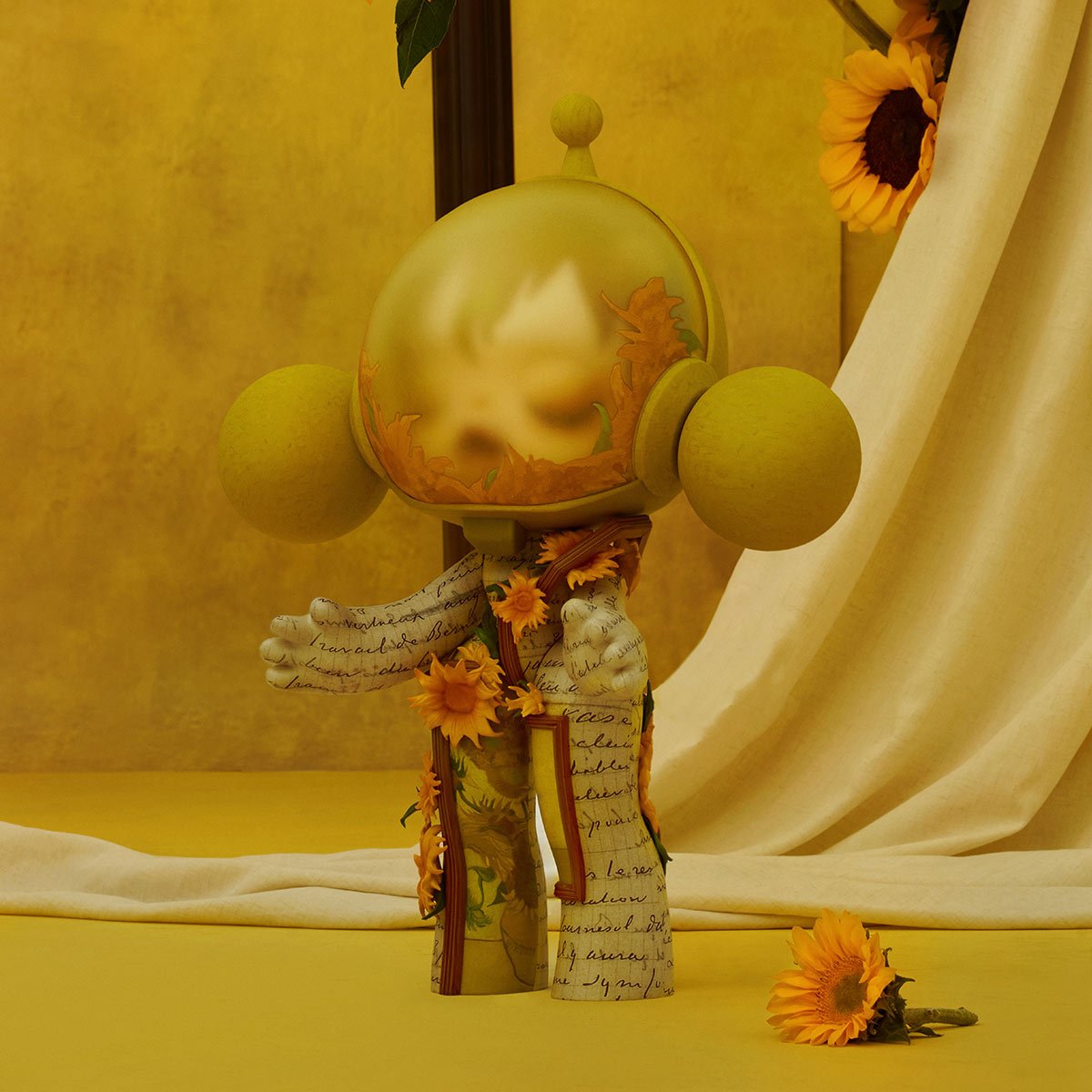 MEGA α SKULLPANDA 400% Van Gogh Museum ひまわり | POP MART (Japan)