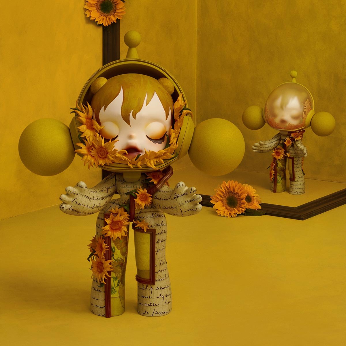 MEGA α SKULLPANDA 400% Van Gogh Museum ひまわり | POP MART (Japan)