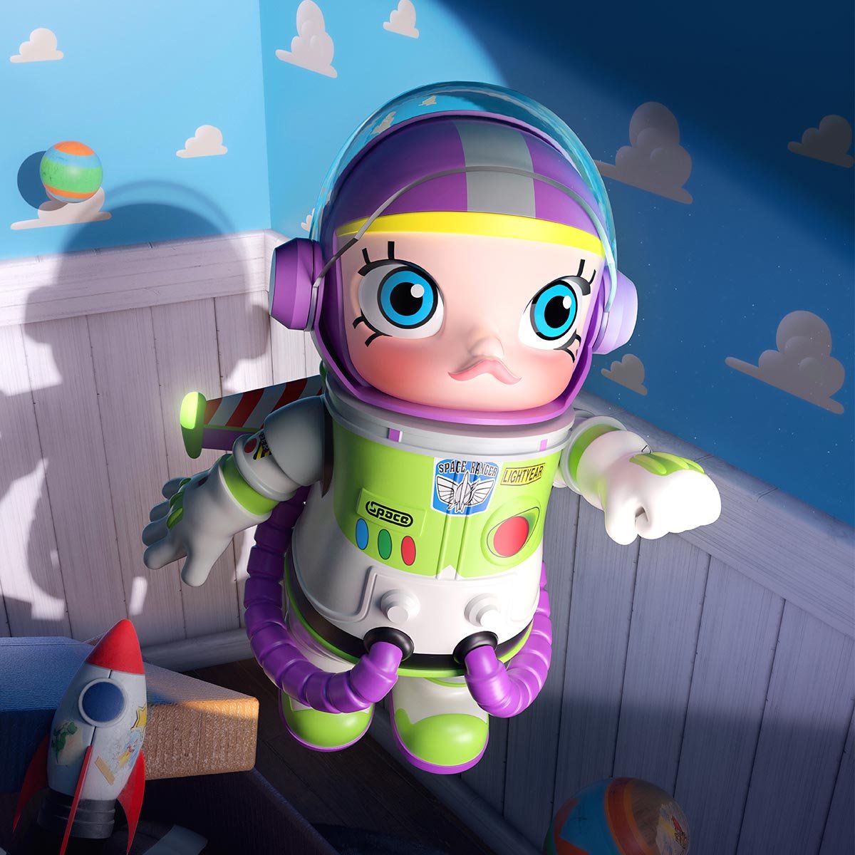 ポップマート Space Molly 400% Buzz Lightyear MEGA SPACE MOLLY 400% Buzz Lightyear | POP MART (Malaysia)