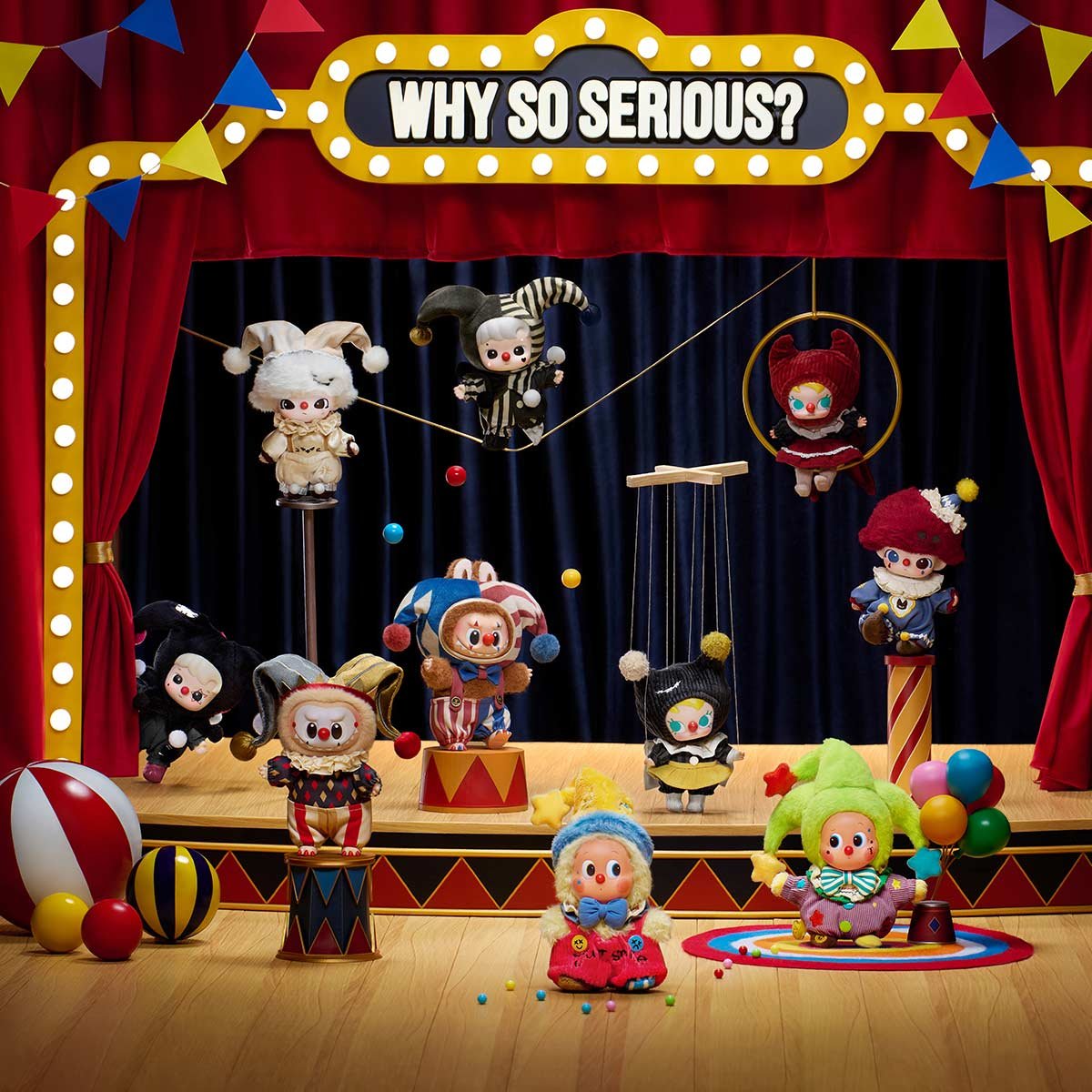 WHY SO SERIOUS ポプマ WHY SO SERIOUS Series-Vinyl Plush Pendant Blind Box | POP MART
