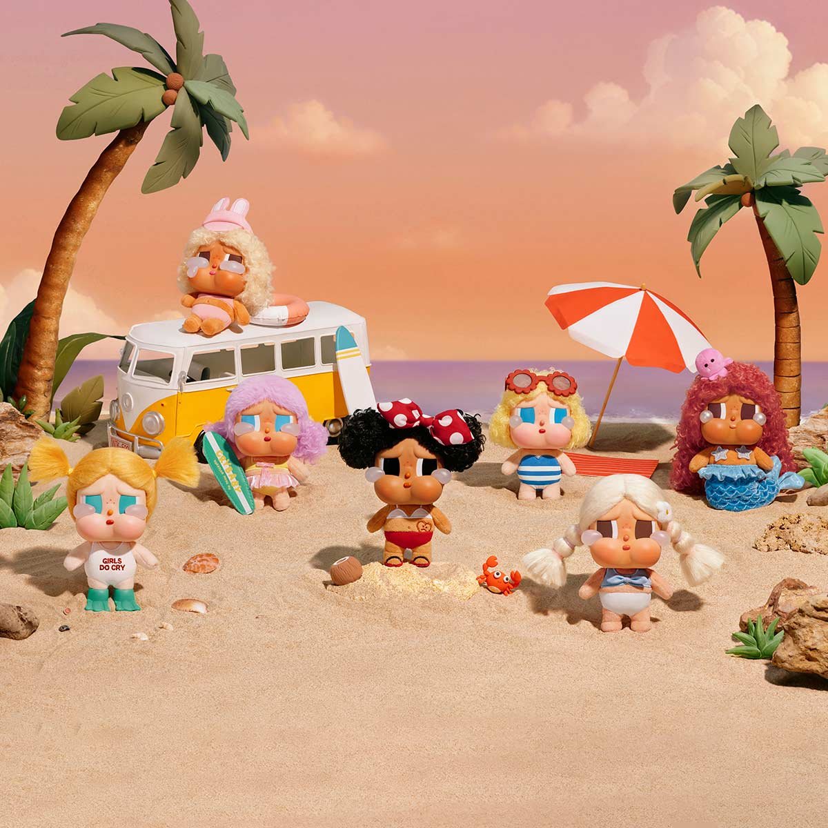 CRYBABY Vacation Mode On シリーズ ぬいぐるみペンダント | POP MART