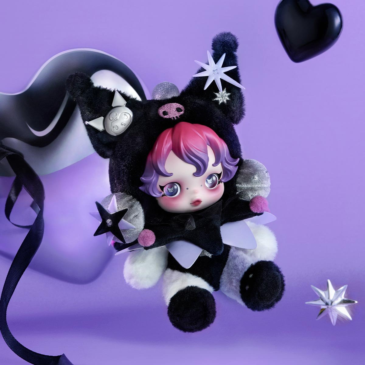 SKULLPANDA × KUROMI ぬいぐるみペンダント SKULLPANDA × KUROMI ぬいぐるみペンダント | POP MART (Japan)