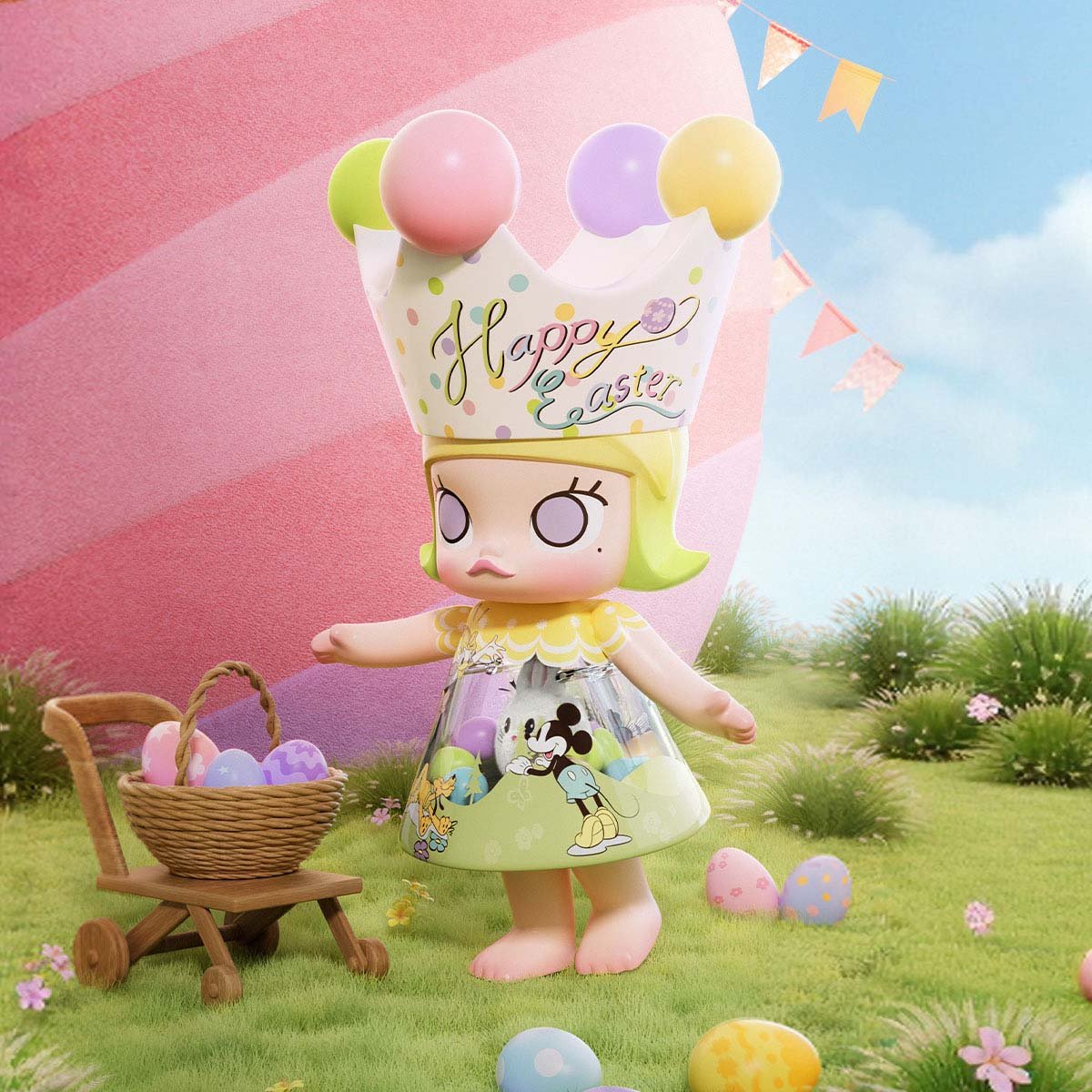 MEGA ROYAL MOLLY 400% Mickey and Friends Happy Easter | ポップマート