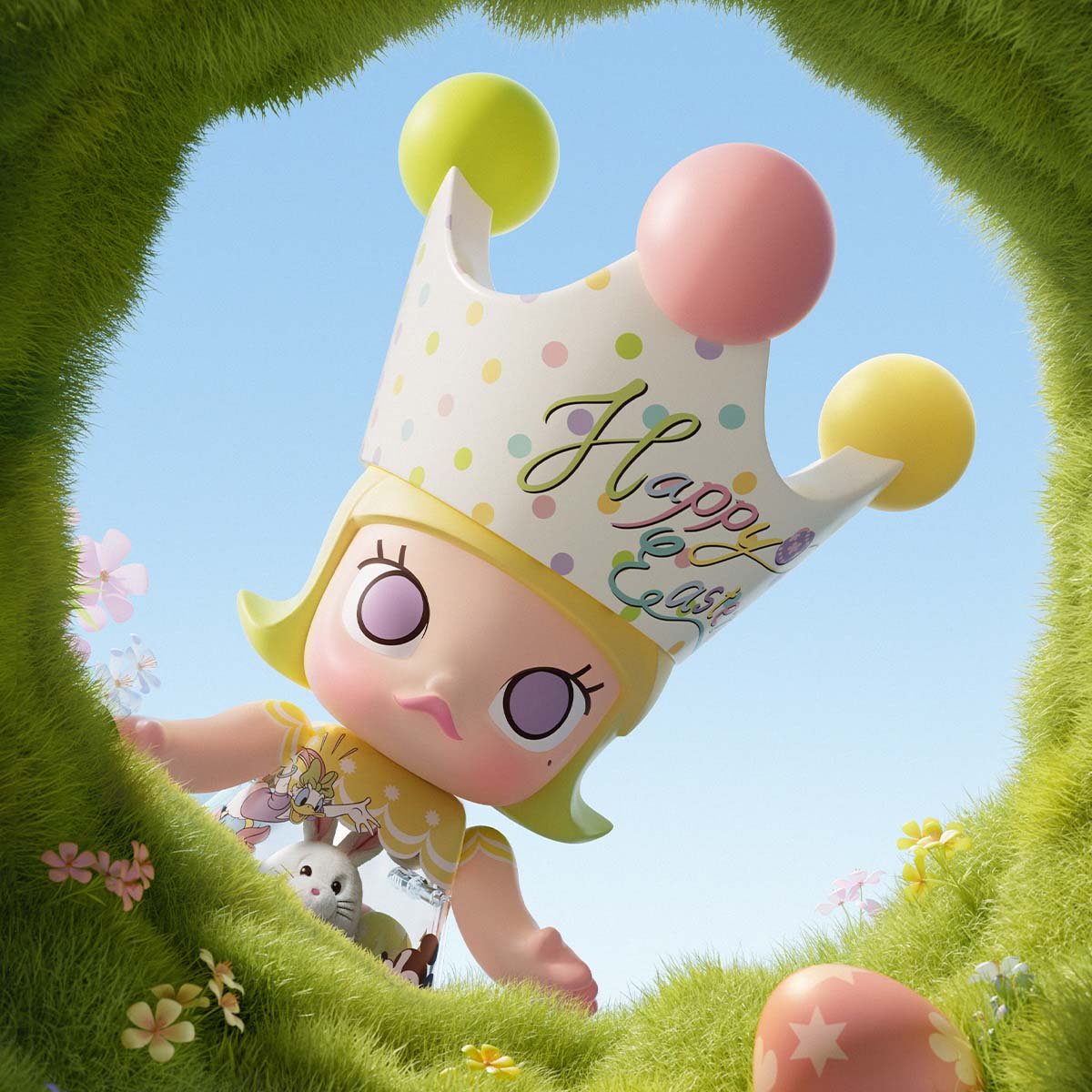 MEGA ROYAL MOLLY 400% Mickey and Friends Happy Easter | ポップマート
