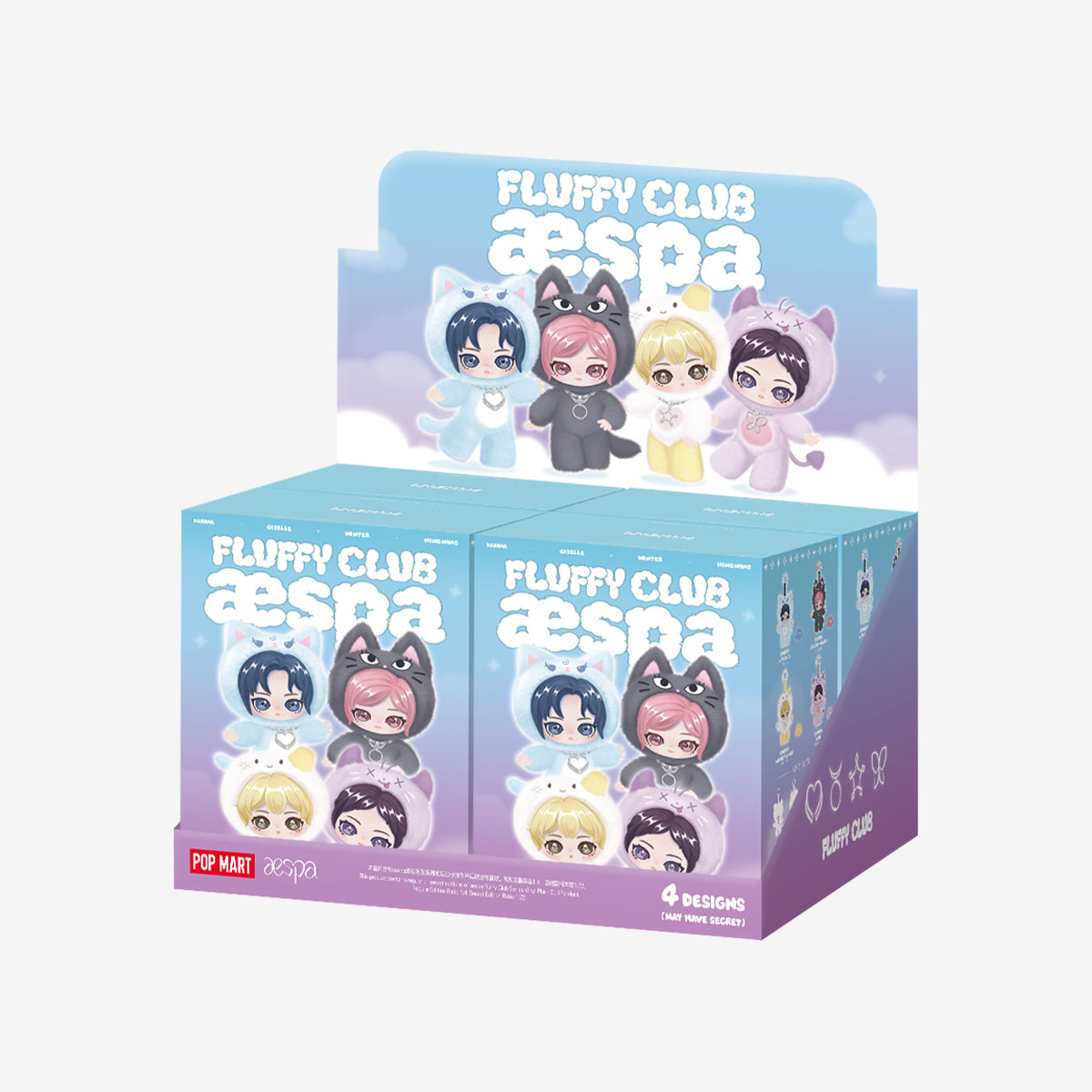 aespa Fluffy Club Series Vinyl Plush Doll Pendant | POP MART