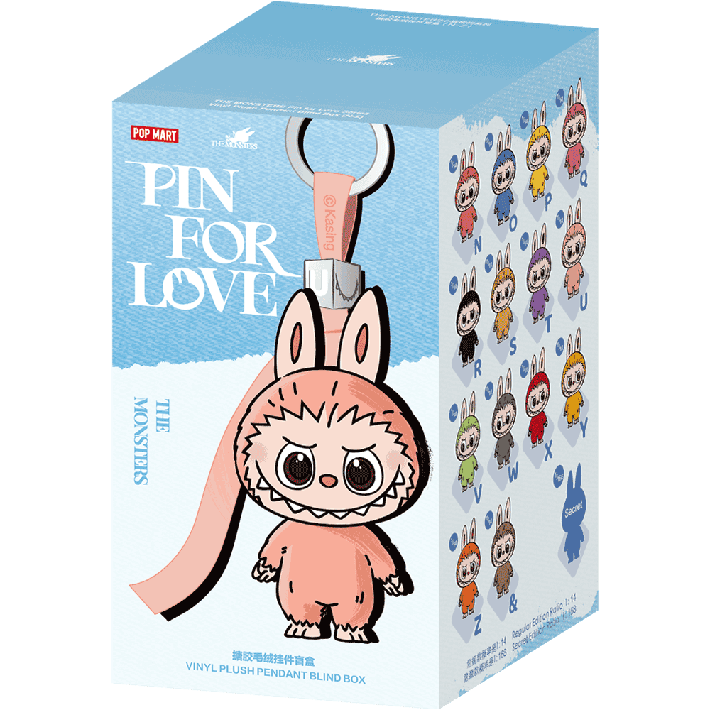 THE MONSTERS PIN FOR LOVE SERIES-Vinyl Plush Pendant Blind Box (N-Z)